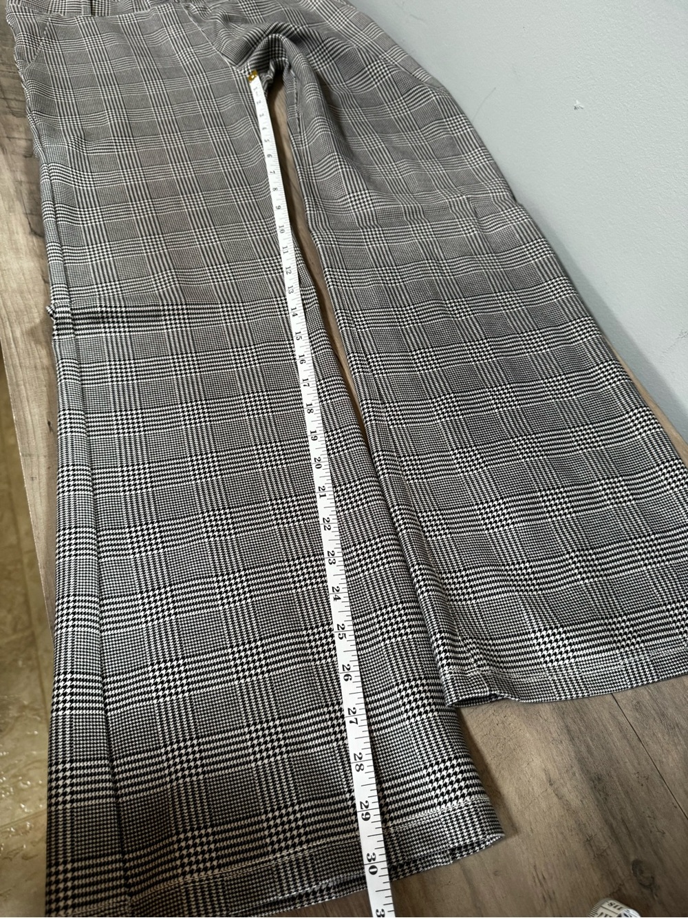 Betabrand Gray Plaid Boot Cut Pants - Picture 11 of 12